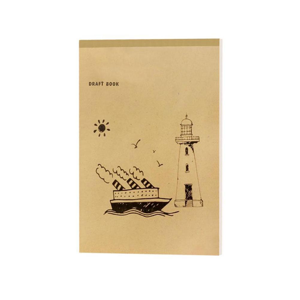 A4 Notebook Blank Inner Page Graffiti Draft Sketchbook Pages Note Paper Painting Thickened Beige 40 For Sketching J7J6