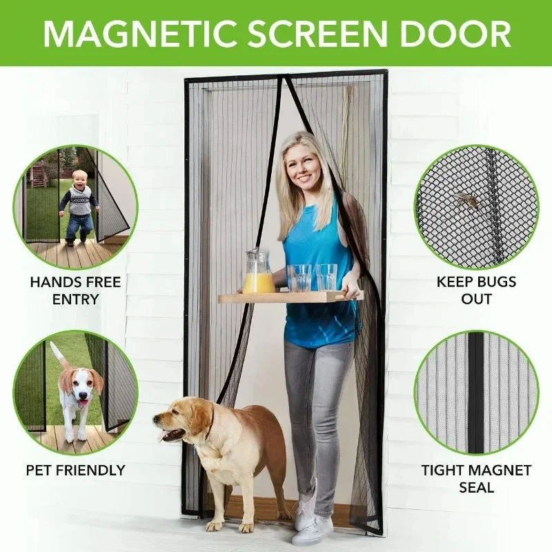 Self-closing Magnetic Insect Screen, Invisible Door Screen, Insect Screening Curtain, Magic Screen, Home Decoration