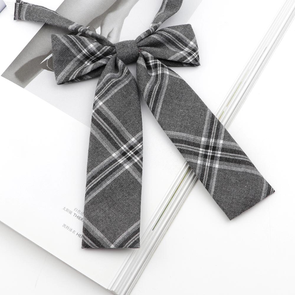 Chic College Striped Ladies Cute Bowtie Women School Girl Student Uniform Formal Suit Accessories Cravat Butterfly Knot