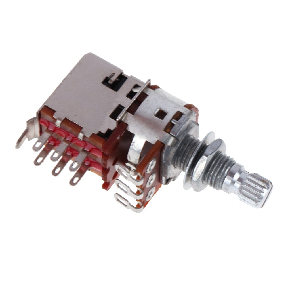 A500K B500K A250K B250K Push Pull Control Pot Potentiometer for Electric Guitar/Bass Volume Push Pull Control Pot Potentiometer: Light Grey