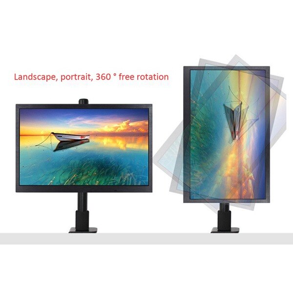 14-27 inch monitor computerstandaard 360 draaibare tafelklemstandaard