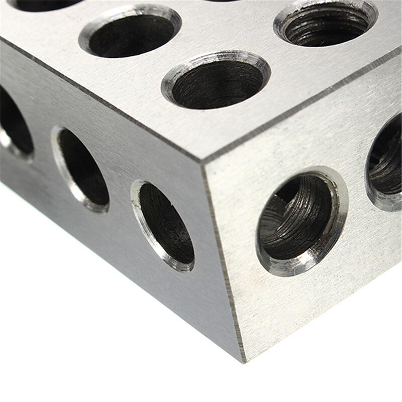 2Pcs 25x50x75mm Hardened Steel Blocks 23 Holes Parallel Clamping Block Lathe Tools Precision 0.005mm for Machine Tool