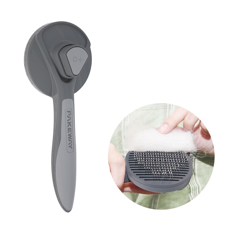 Poedel Pet Hair Remover Luizen Hond Borstel Voor Lang Haar Grooming Katten Producten Voor Huisdieren Kat Kam Anti Pulgas Honden huisdieren Accessoires: Grijs