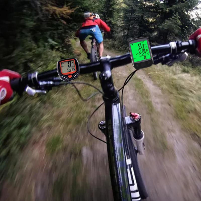Cykel kilometertæller og speedometer kablet cykler kilometertæller med lcd-display multifunktionel bærbar tydelige data cykler kilometertal