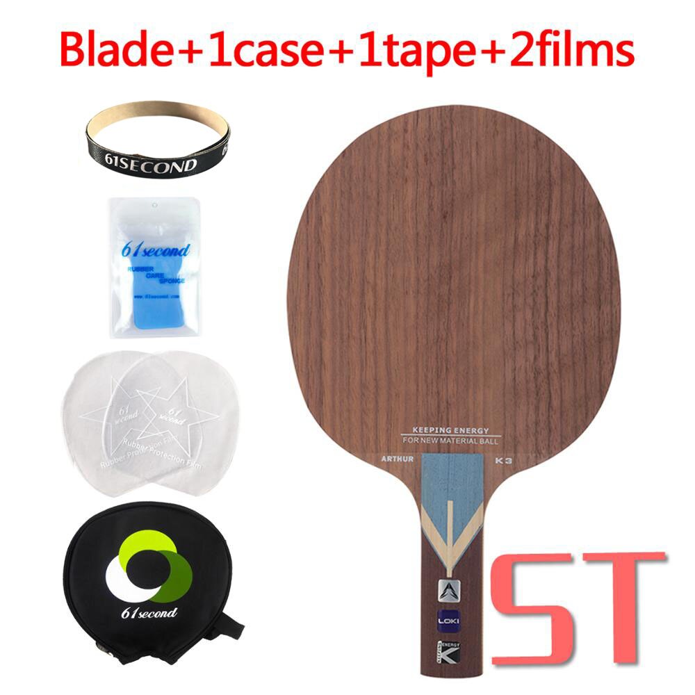 LOKI Arthur K3, pala de tenis de mesa ofensiva, 5 capas, madera de nogal, raqueta de Ping Pong, gran área dulce, raqueta de tenis de mesa