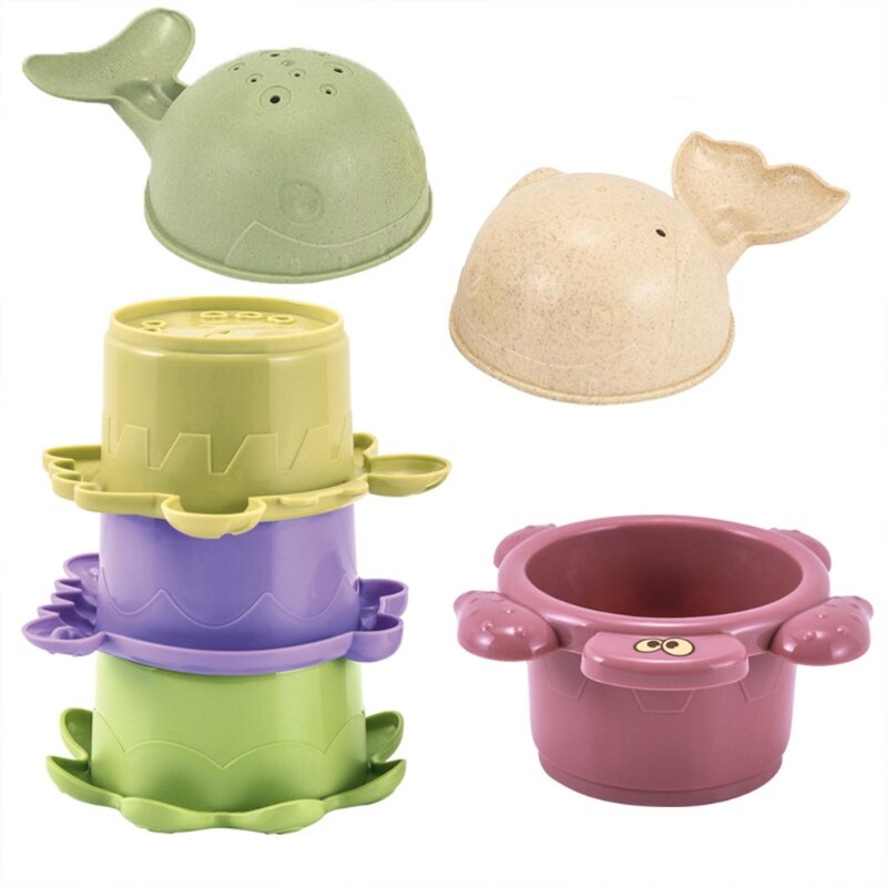 Sanduhr-stapelbecher-wasserspielzeug für schwimmbad, badewanne und dusche, interaktives spielzeug für babys ab 6m+  jahren zur frühen lernförderung