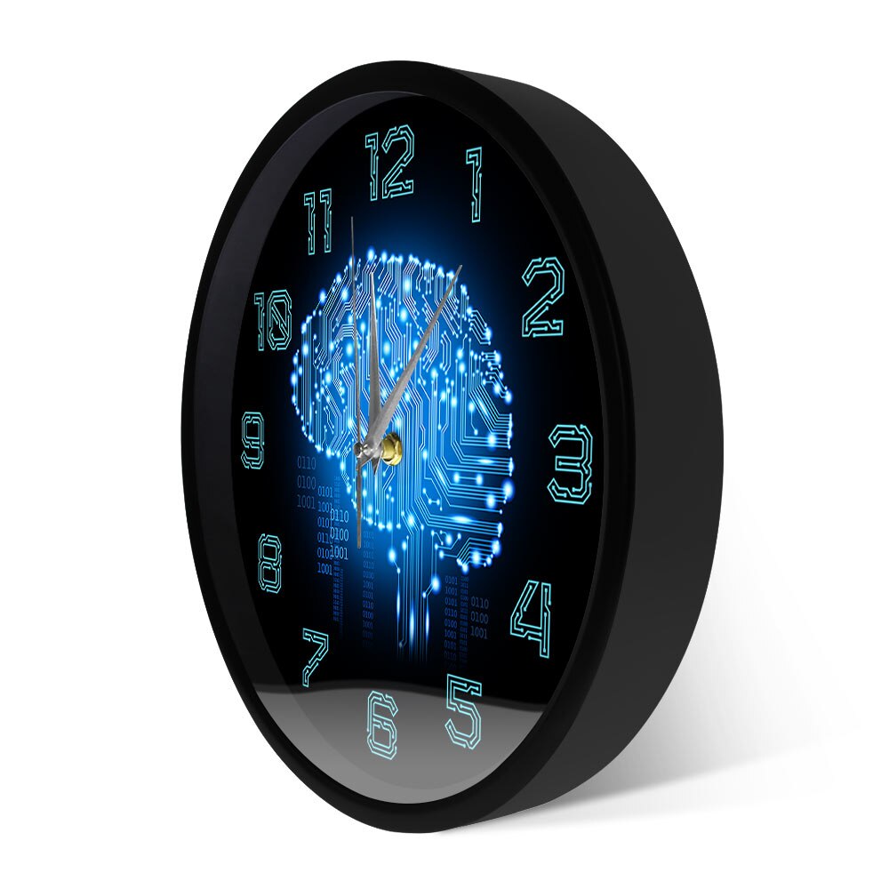 Horloge murale à Code binaire pour Geeks, horloge murale à mouvement silencieux, décoration de bureau, société, Circuit imprimé