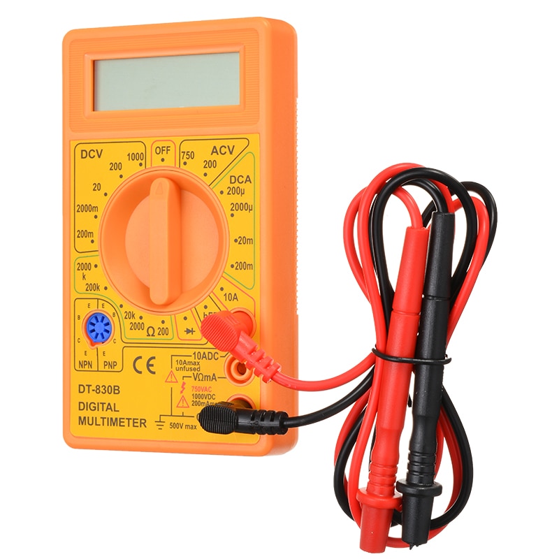 1pcs Yellow LCD Auto Range Digital Multimeter AC 1000V DC 750V Voltmeter Ammeters Volt AC DC Meter Tester