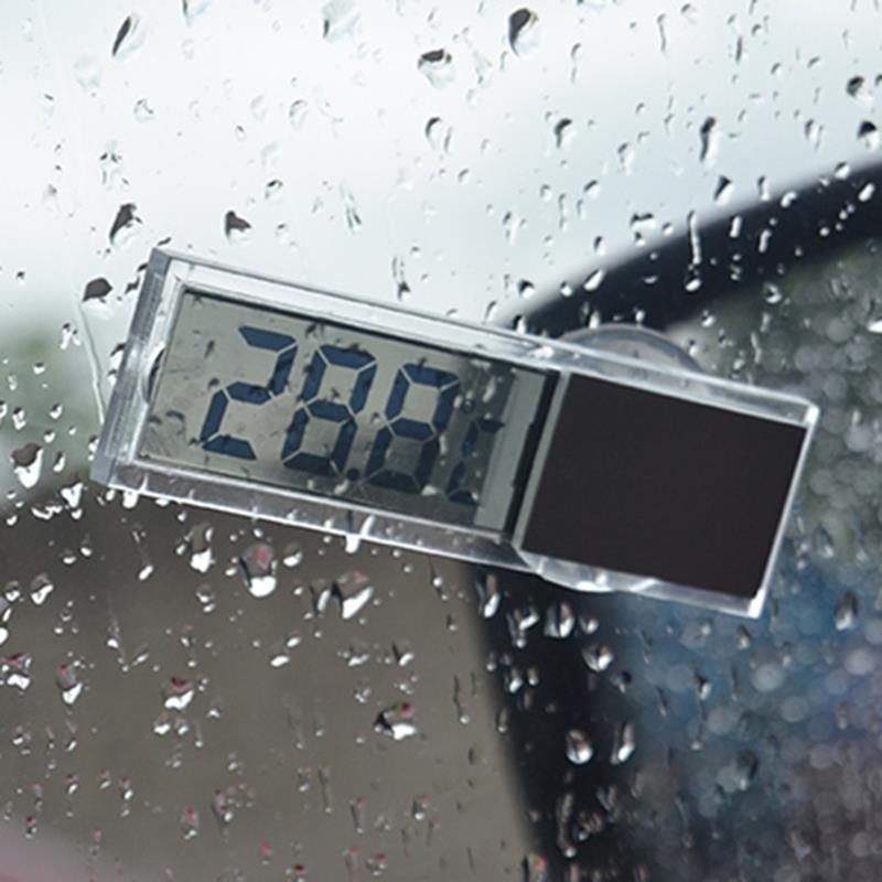 Lcd-auton digitaalinen ikkunakello ikkunassa celsius fahrenheit auton digitaalinen lämpömittari koriste-tarvikkeet