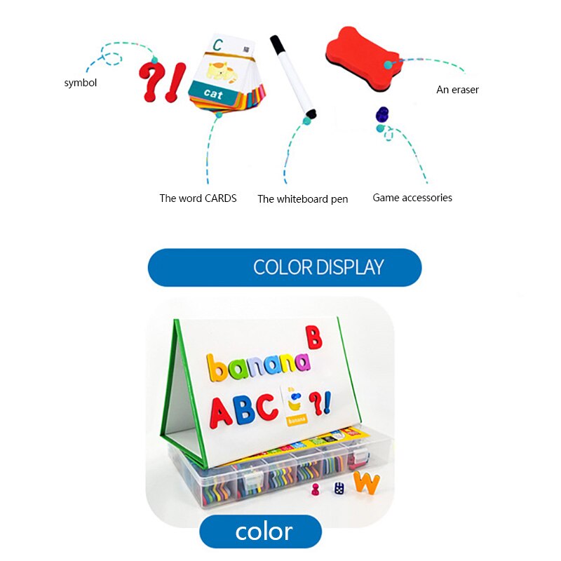 Magnetic Learning Alphabet Letters Foam Toy Sticker Set Refrigerator Stickers Learn Spelling Counting Educational Toys Xmas