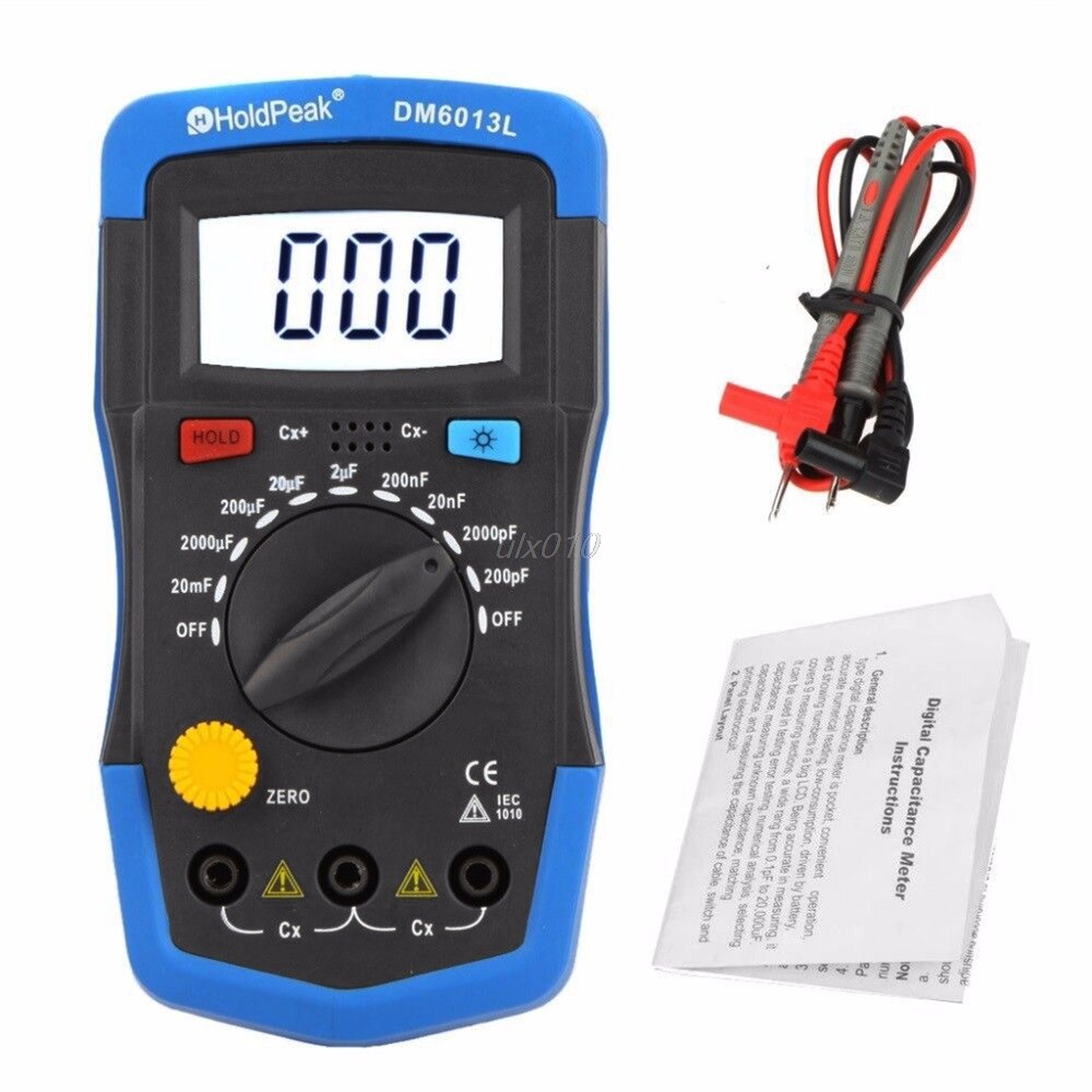 Handheld Digital Capacitance Meter Capacitor Tester Capacimeter Electronic Auto Whosale&amp