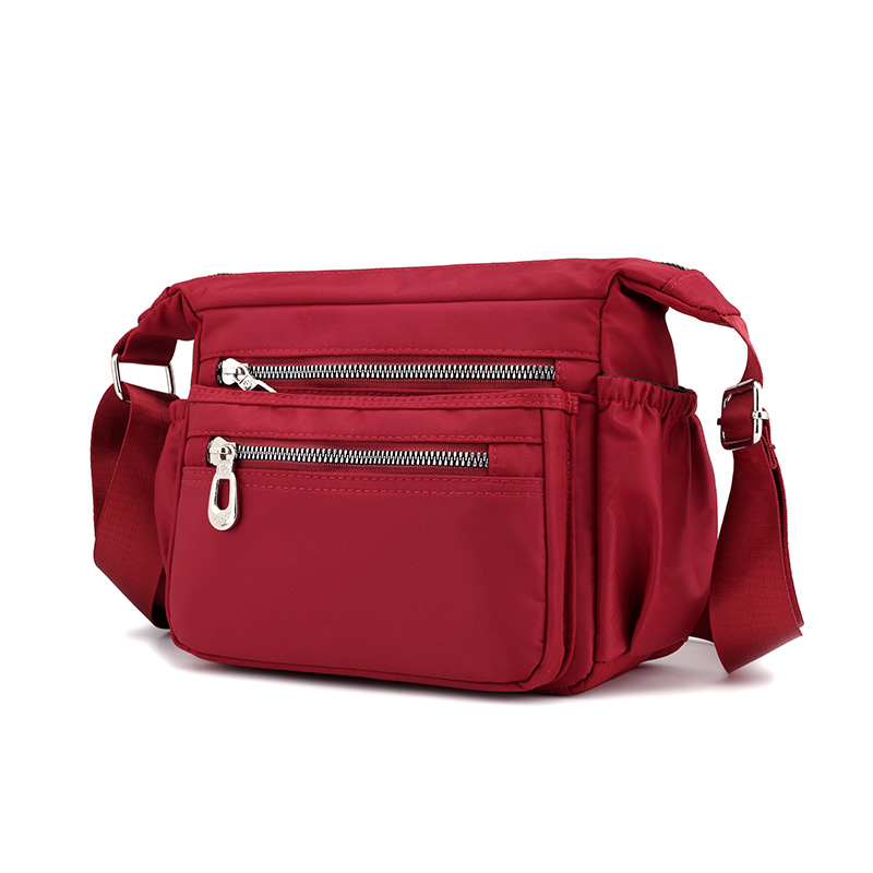 Delle Donne di modo del Messaggero Del Sacchetto di Nylon Impermeabile Borse a Spalla Femminile di Viaggio Tote di Crossbody Bag per le Ragazze Della Borsa e borse: Rosso
