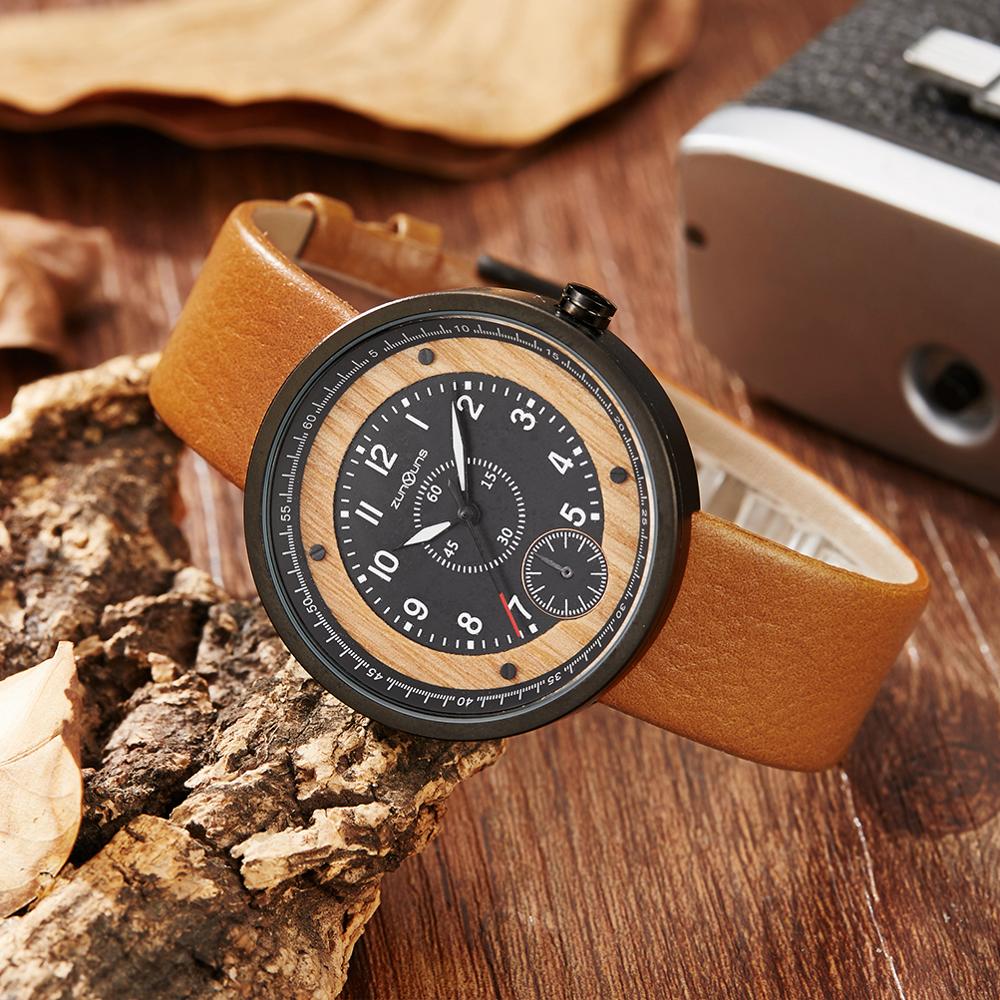 Unique Wood Watch Men Women Personality Stylish Male Clock Wooden Men Ladies Minimalist Wristwatch relogio masculino: brown2