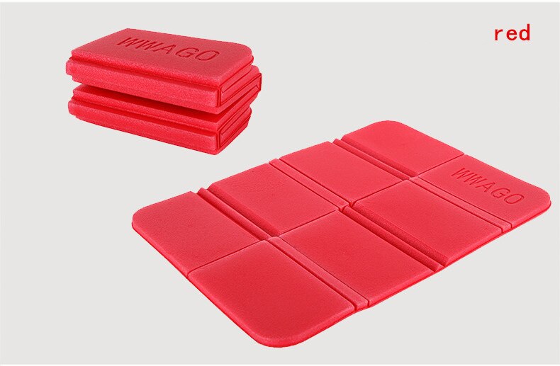 Draagbare Camping Wandelen Picknick Kussen Seat Pad Outdoor Opvouwbare Camping Vochtwerende Kussen Matras Waterdicht Seat Pad: Rood