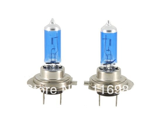 1 Pairs x Super white H7 100W HID Halogen lamp HID Headlight Bulb Kit 6000K 12V