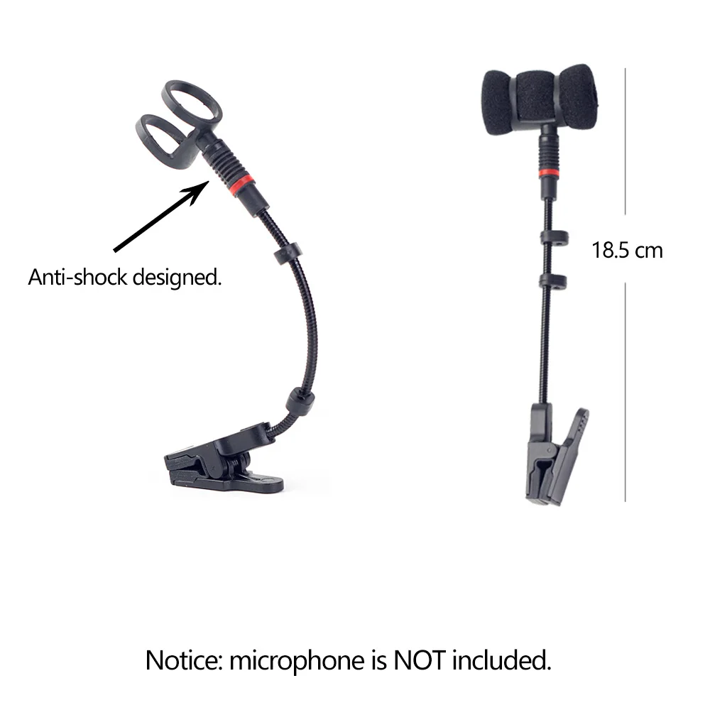 Instrument Kondensator Mikrofon Universal- Ständer Clip für Saxophon Klarinette Blasinstrument, Langlebige Mini Schock montieren Halfter