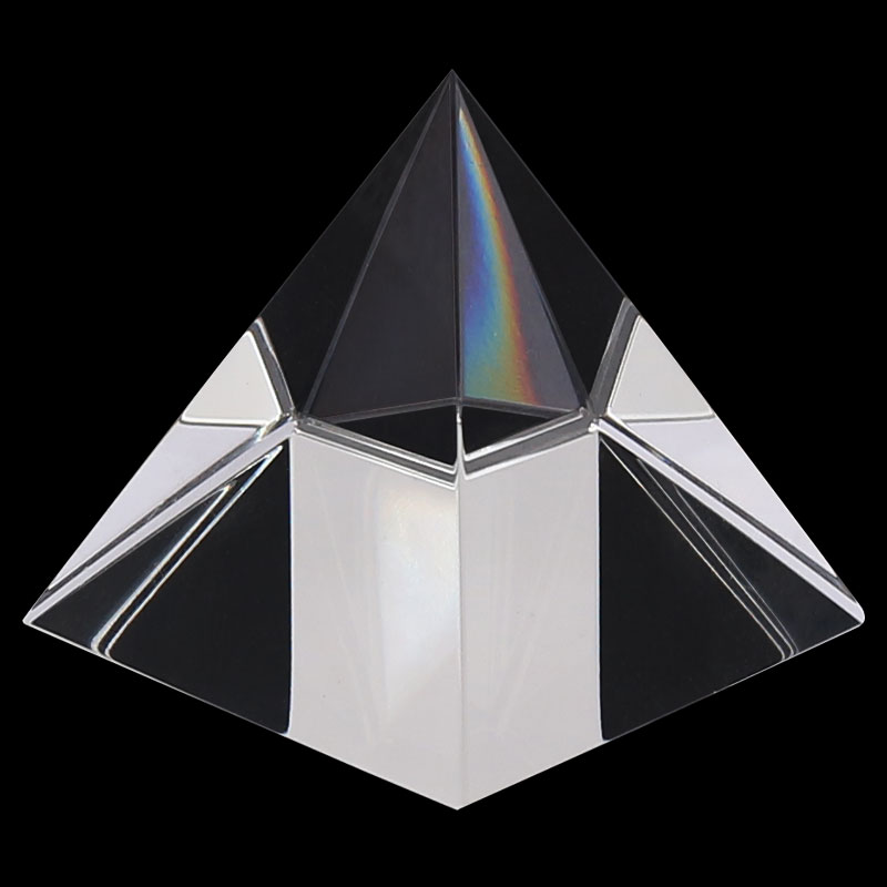 Prisma Optisch Glas Kristal Piramide 40mm Zijlengte Rechthoekige Piramide Polyhedrale Popularisering van Wetenschapsstudie