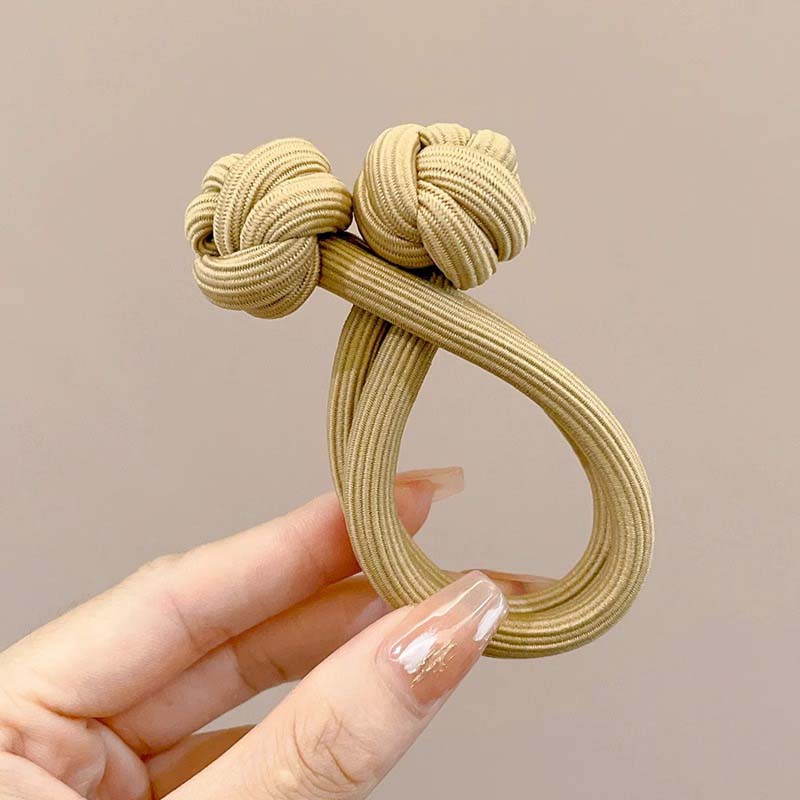 Bandas de goma para coleta alta para mujer, banda para el cabello, cuerda elástica para la cabeza, Scrunchies coreanos, lazos para el cabello anudados, accesorios para el cabello: Rojo