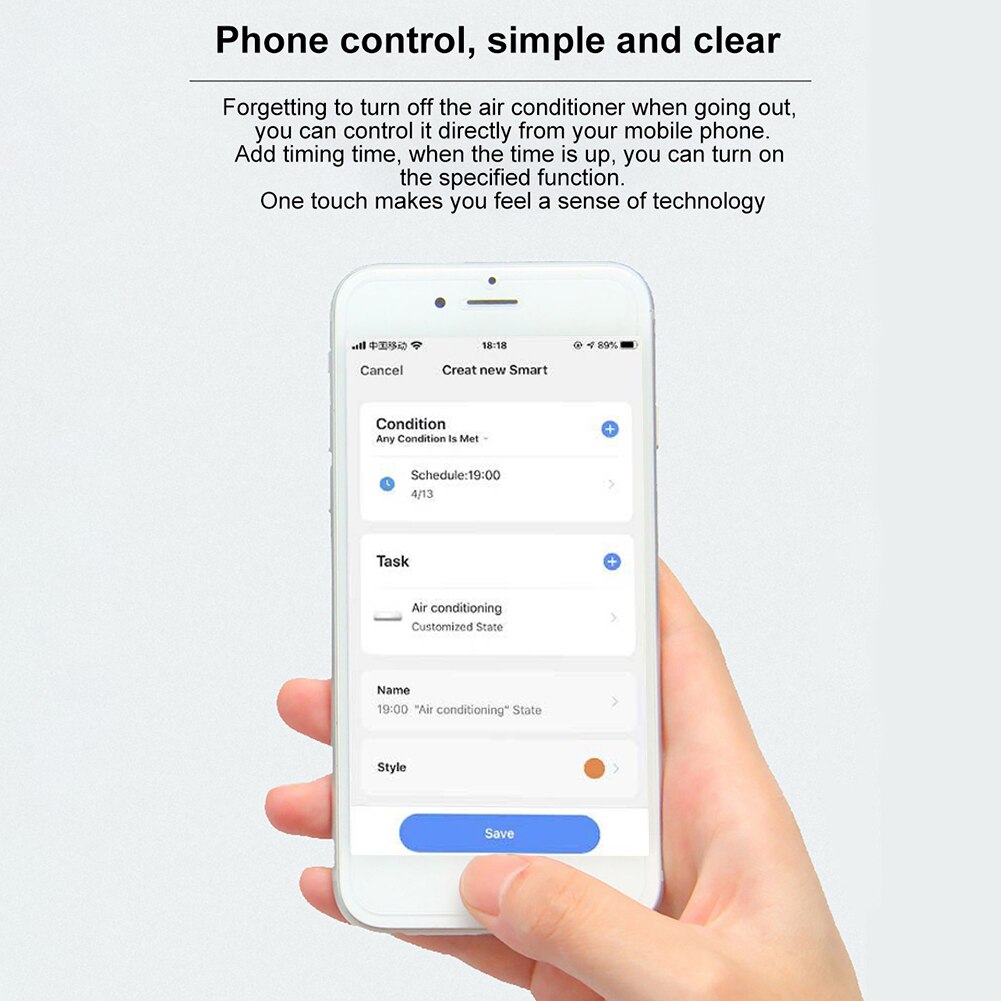 Smart IR and RF Remote Control for Smart Home WiFi IR Blaster Support APP Control, Alexa, Google Assistant