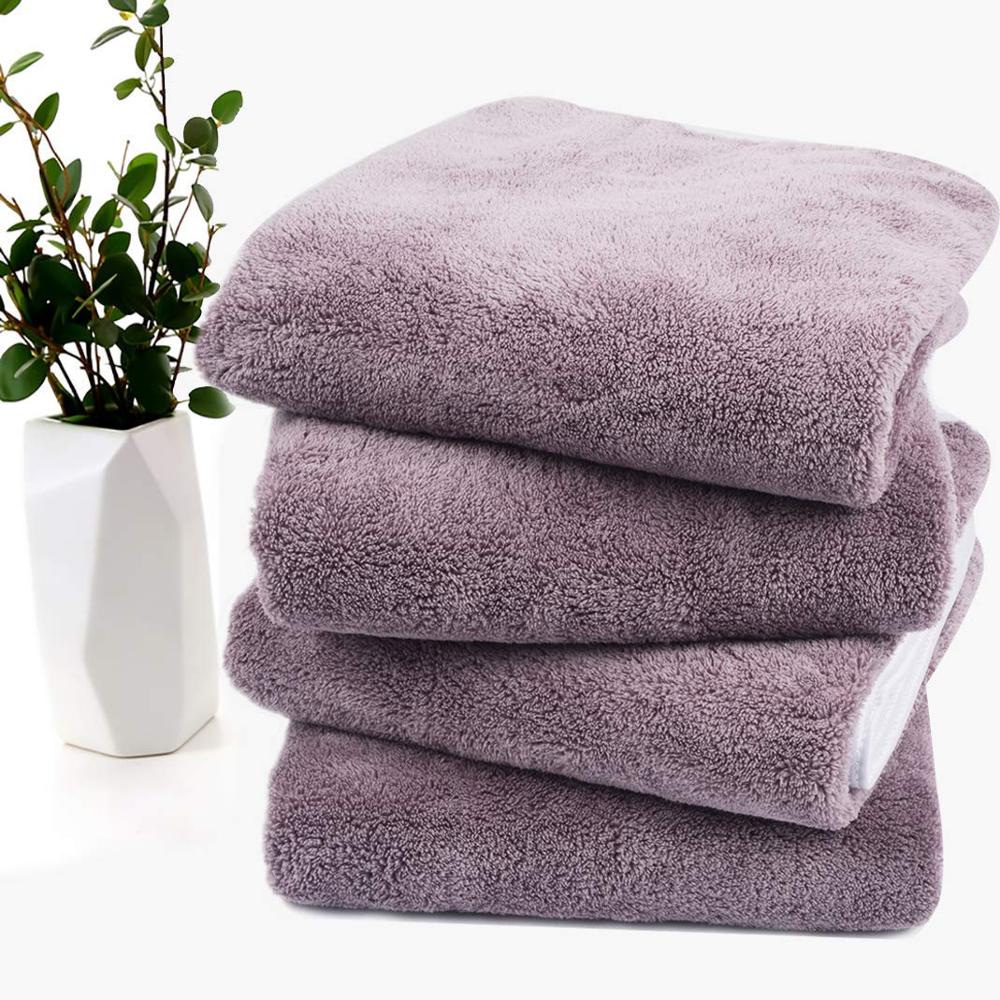 Luxe Zachte Microfiber Handdoeken Voor Badkamer Super Absorberende Gezicht Wassen Handdoeken Sneldrogend Gym Handdoek Ideaal Voor Thuis Fitness: purple