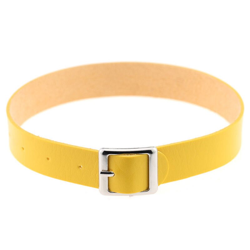 Punk Rock collana in pelle PU gotica cuore tondo Spike rivetto colletto con borchie girocollo collana a catena regalo fatto a mano gioielli per il corpo: 11