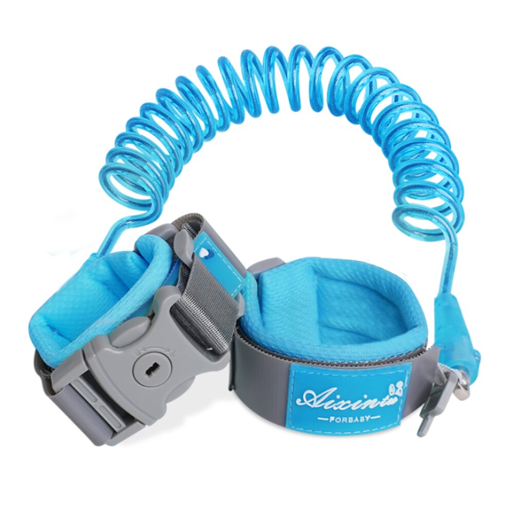 360 barn baby säkerhetssele koppel anti förlorad handled länk barn anti förlorad handled dragkraft slitstarkt band utomhus promenader bälte: Svart / 150cm