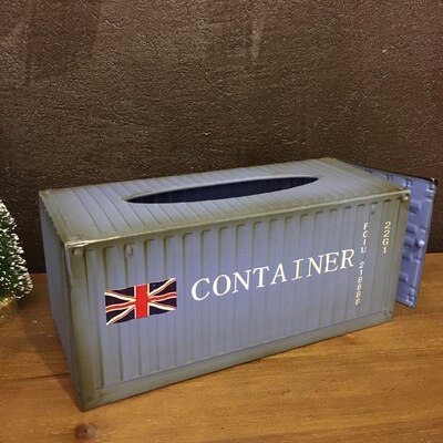 Amerikaanse Retro Industriële Stijl Container Iron Tissue Box Restaurant Tafel Plaatsing Persoonlijkheid Decoraties: 006