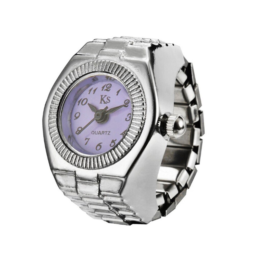Kreative Ring Uhr Luxus Silber Stahl Kühlen Elastische Quarz Ring Finger Uhr Paar Uhren Reloj Mujer Montre Zegarek