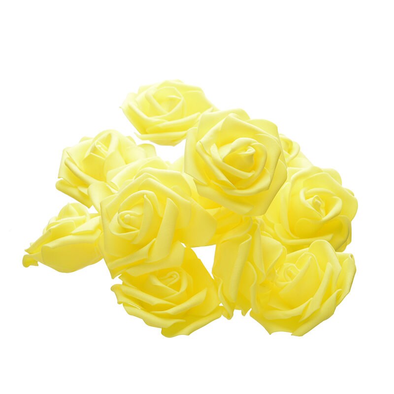 50 stk 7cm pe skum rose kunstige blomsterhoveder til diy kranse bryllup begivenhed dekoration hjem haven dekorative forsyninger farverige: A3