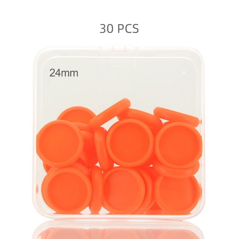 Fromthenon 30/50 st färgglada pärmar ringar svamp hål lös blad planerare ring bindning tillbehör anteckningsbok plast skivspänne: 24mm 30pc orange