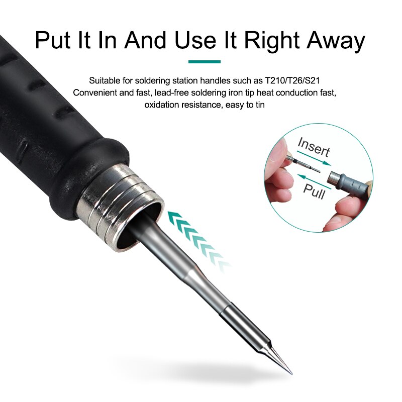 GVM C210 Series Integrated Soldering Iron Tips and Heating Core Efficient Heat Conduction Temperature Recovery for GVM T210