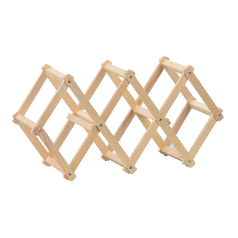 Trä rött vin rack 3/6/10 flaskställ vikbar trä display monter solid hylla utställningsarrangör