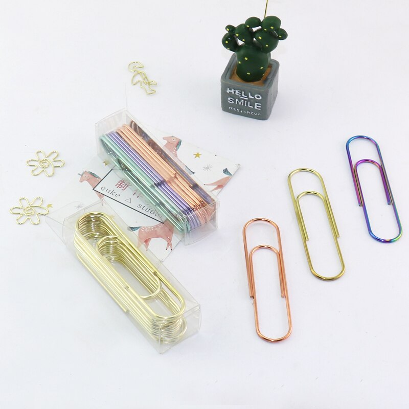 10 cm grote paperclip 100 mm grote gouden roségouden paperclips bronzen paperclips metalen clip papier briefpapier plus size paperclip