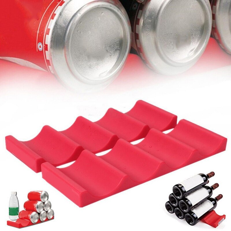 European Style Silicone Beer Bottle Mat Beer Tray Refrigerator Beverage Beer Horizontal Silicone Mat Storage Mat