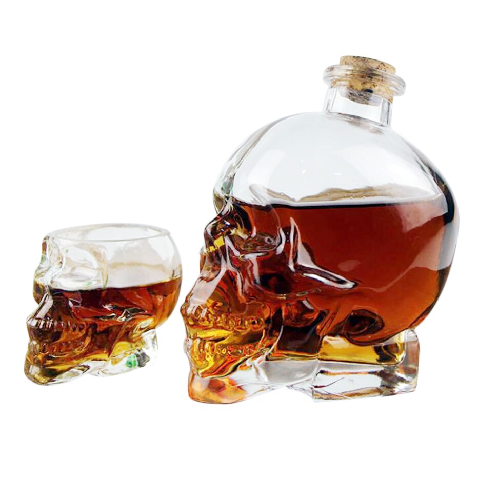 Crystal Glass Skull Head Shot Transparent Champagne Cocktails Beer Coffee Wine Bottle Cups Set Drinking Containers Tequila Cup