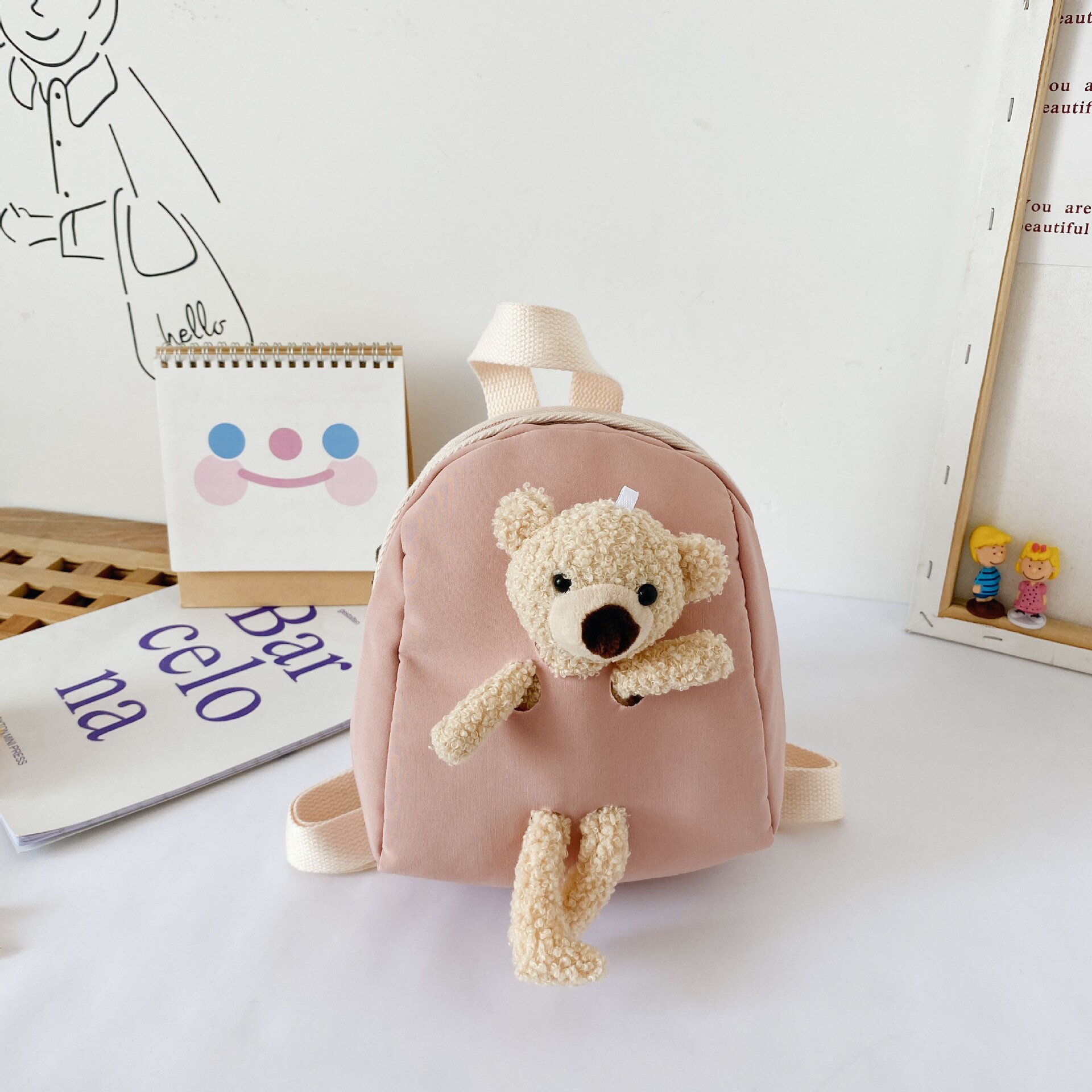 3D Cartoon Dier Baby Rugzakken Kleuterschool Schooltas Kids Mini Rugzak Kinderen Kleine School Tassen Meisjes Jongens Rugzakken: pink