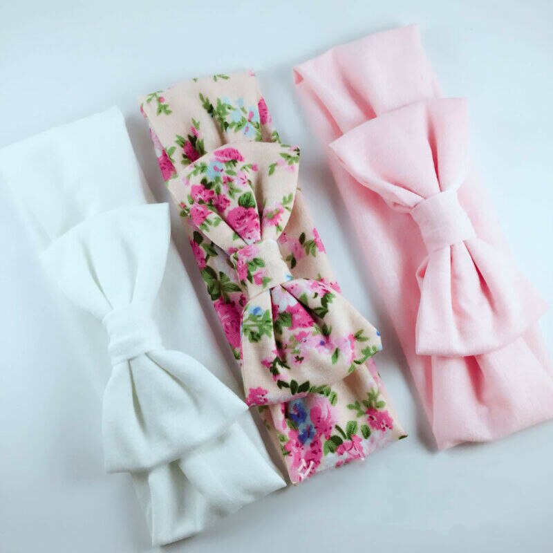 Brand 3PCS Stretchy Twist Knot Bow Head Wrap Headband Twisted Knotted Cute Hair Band Baby