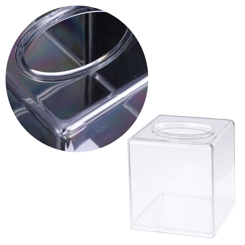 Acrylic Square Tissue Case Transparent Tissue Holder Paper Storage Box Craft Home Supplies