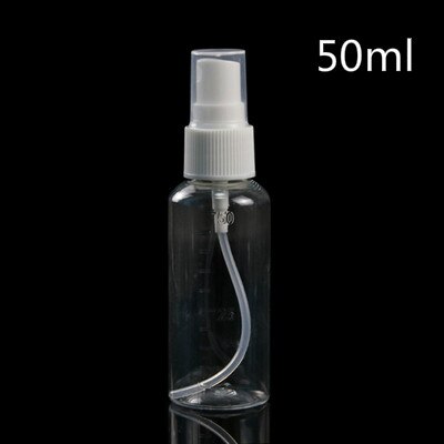 Plast sprayflaske 30ml plast gjennomsiktig spray pumpe flaske med skala 50ml tom plast kosmetikk beholder 100ml 50 stk: 50ml