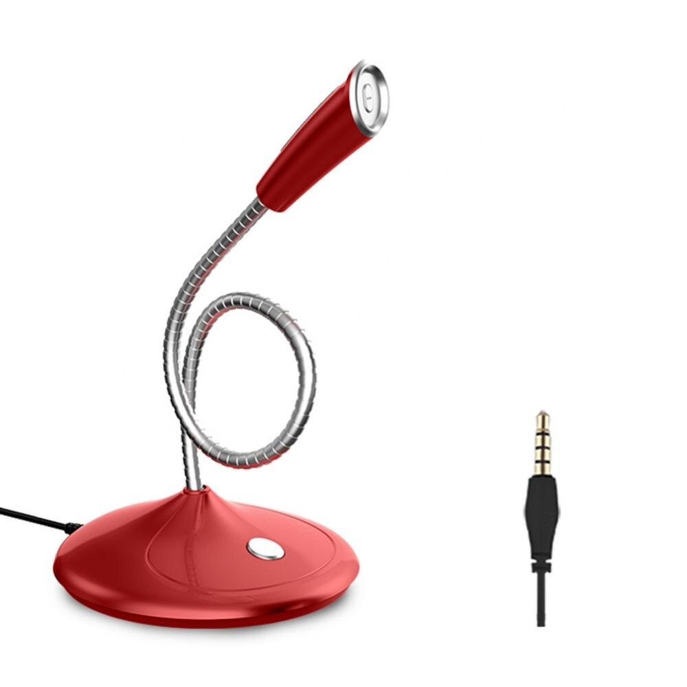 3.5mm/USB Adjustable Desktop Microphone Studio Recording Mic for PC Computer USB Microphone микрофон: Red