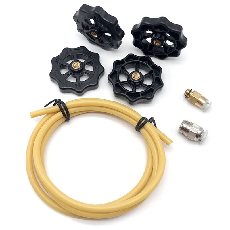 Kit de pièces d'imprimante 3D Tube PTFE CR-10 torsadé à la main grand avec connecteur pneumatique rapide PTFE PC4 M6/M10: Yellow
