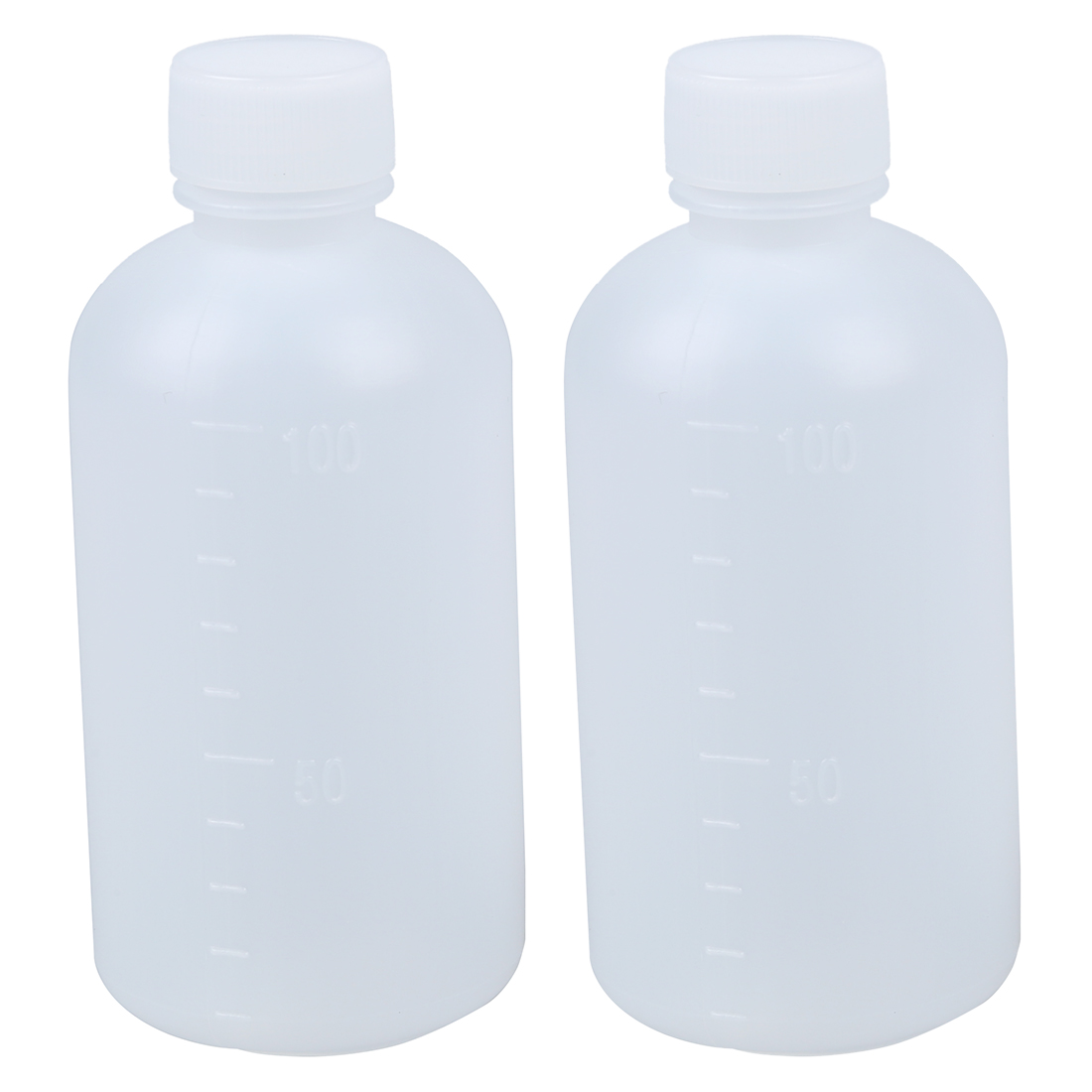 Nizza 100ml Klare Kunststoff Zylinder Geformt Chemischen Mittel Flasche 2 Stck