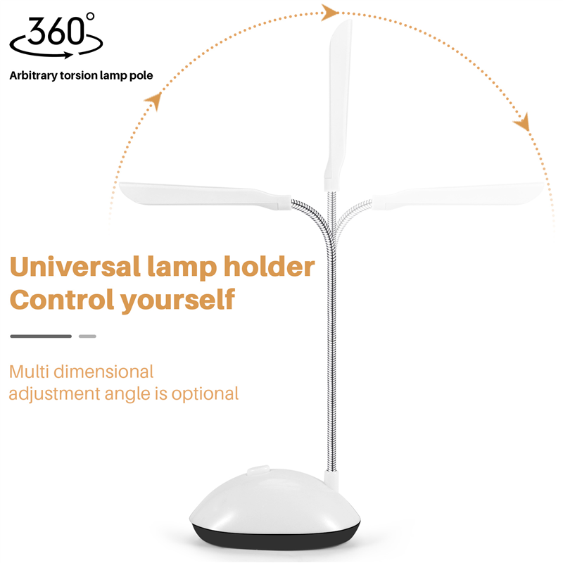 Bsevb-light led bureaulamp met 360 graden draaibare oogbescherming, leeslamp voor kinderen en studenten, led bureaulamp voor thuis, wit