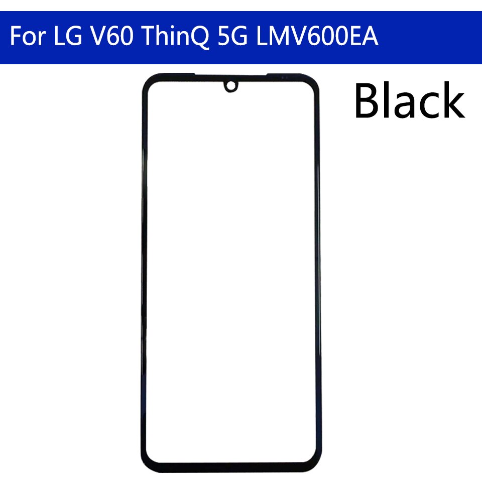 Substituição para lg v60 thinq 5g lmv600ea, painel de vidro frontal e externo com tela sensível ao toque
