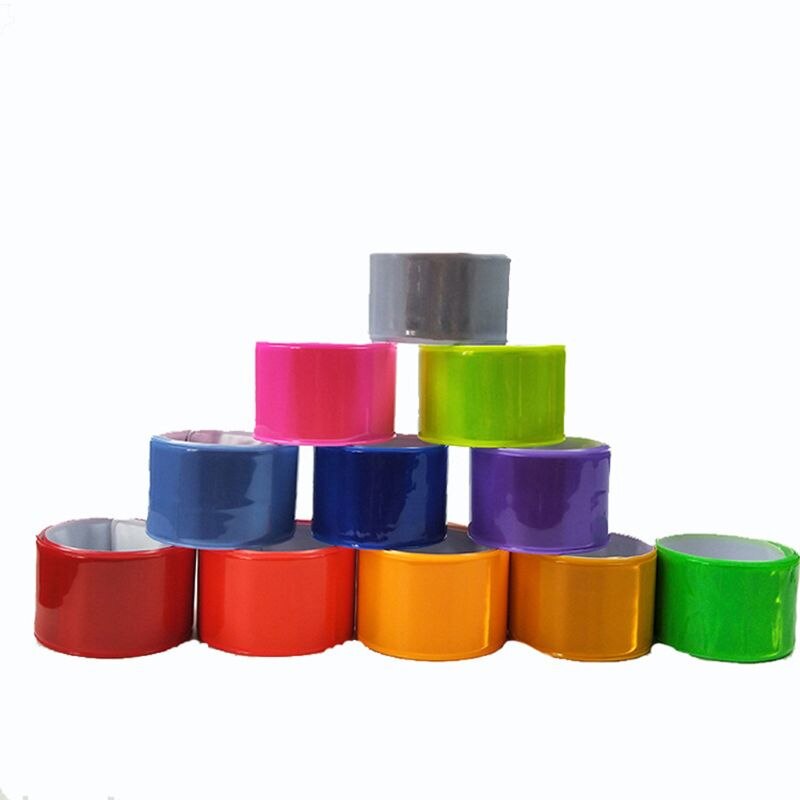 10Pc 38Cm Zichtbare Veiligheid Running Reflecterende Tape Bands Polsbandjes Spoke Reflectoren Fiets Reflecterende Armbanden Armbanden