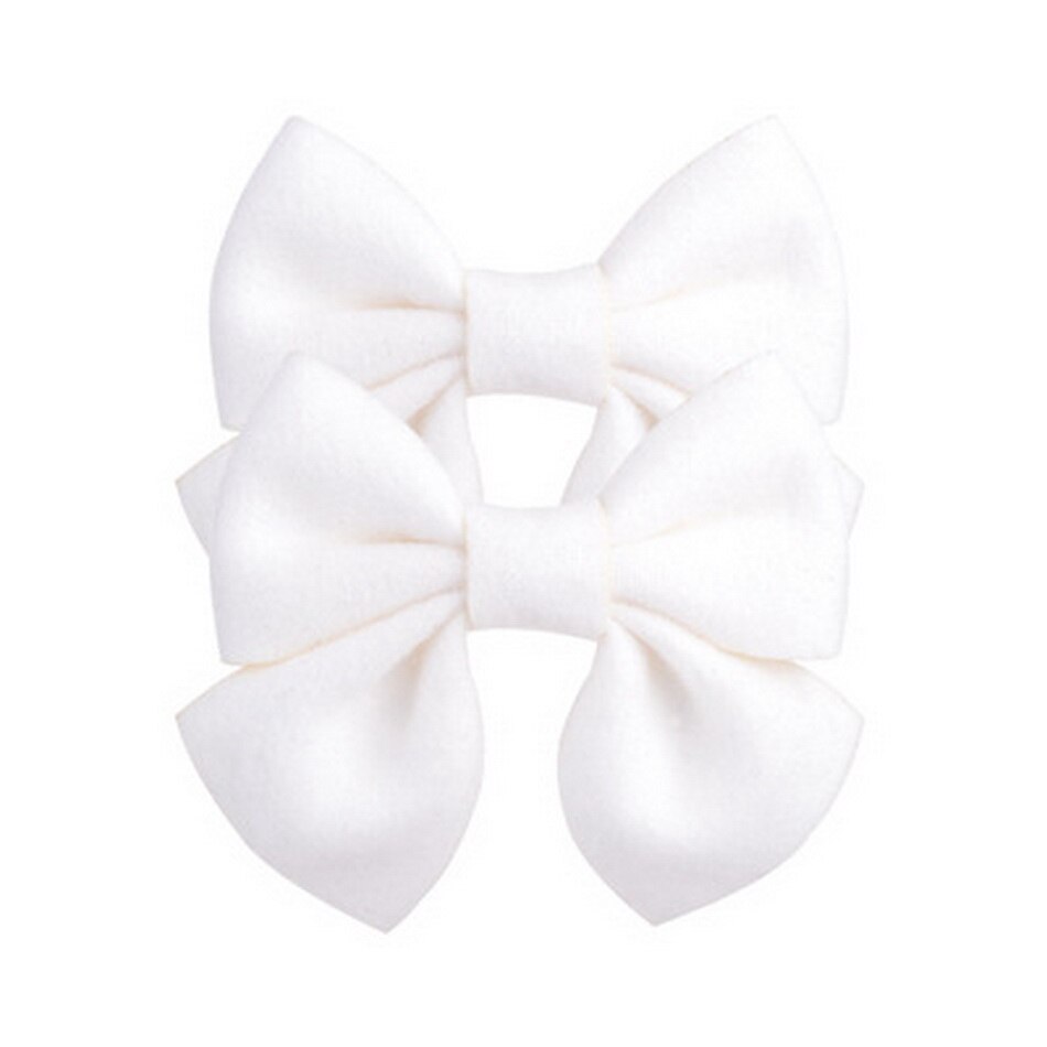 2 stuks/set schattige strik haarspeldjes voor kinderen effen haarstrikken haarspeldjes babymeisjes vlinder haarspeld peuter haarspeldje roze accessoire: Kleur 10