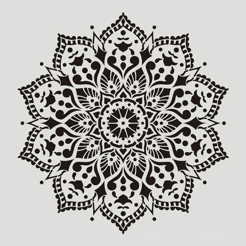 4 pièces fleur pochoir peinture murale bricolage dessin modèle pour carrelage meubles