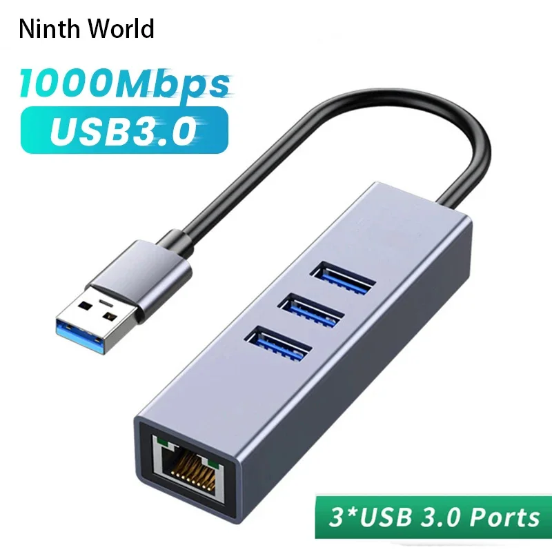 USB C HUB 1000 Mbit/s 3 Ports USB 3.0 Typ C HUB USB auf Rj45 Gigabit Ethernet Adapter RTL8153 für MacBook Laptop Computer