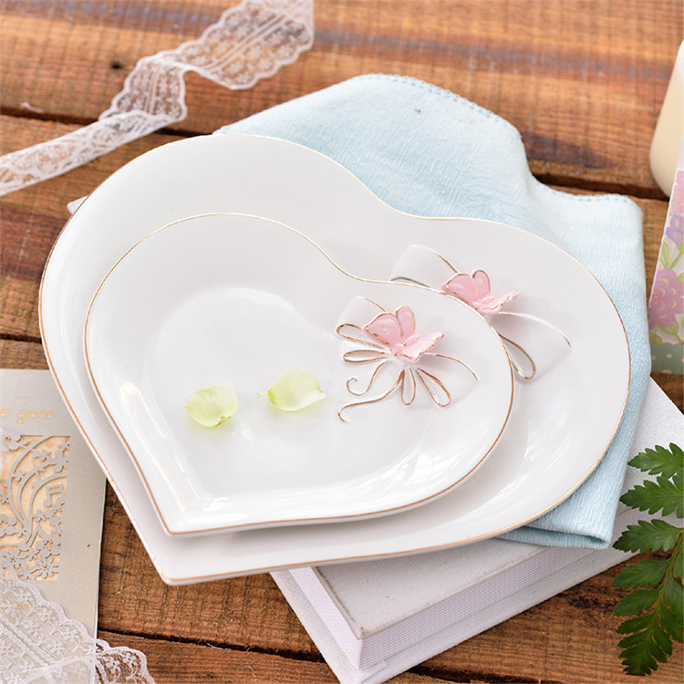 Pastoralen Vogel Schmetterling Knochen China Platten Nachtisch Kuchen Gerichte Porzellan Keramik Geschirr Erzähler Dekoration: Schmetterling eins einstellen