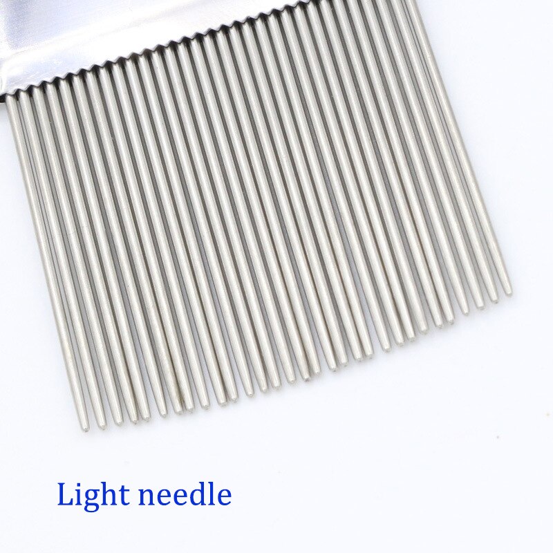 Pet Combs 304 Stainless Steel In Addition To Flea Semi-Circular Long Needle Grate Comb Remove lice For Dogs And Cats Beauty: Light Needle / Green